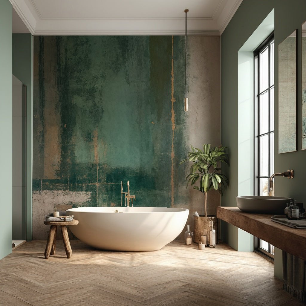 Éclosion Graphique : Papier Peint Floral au Style Moderne