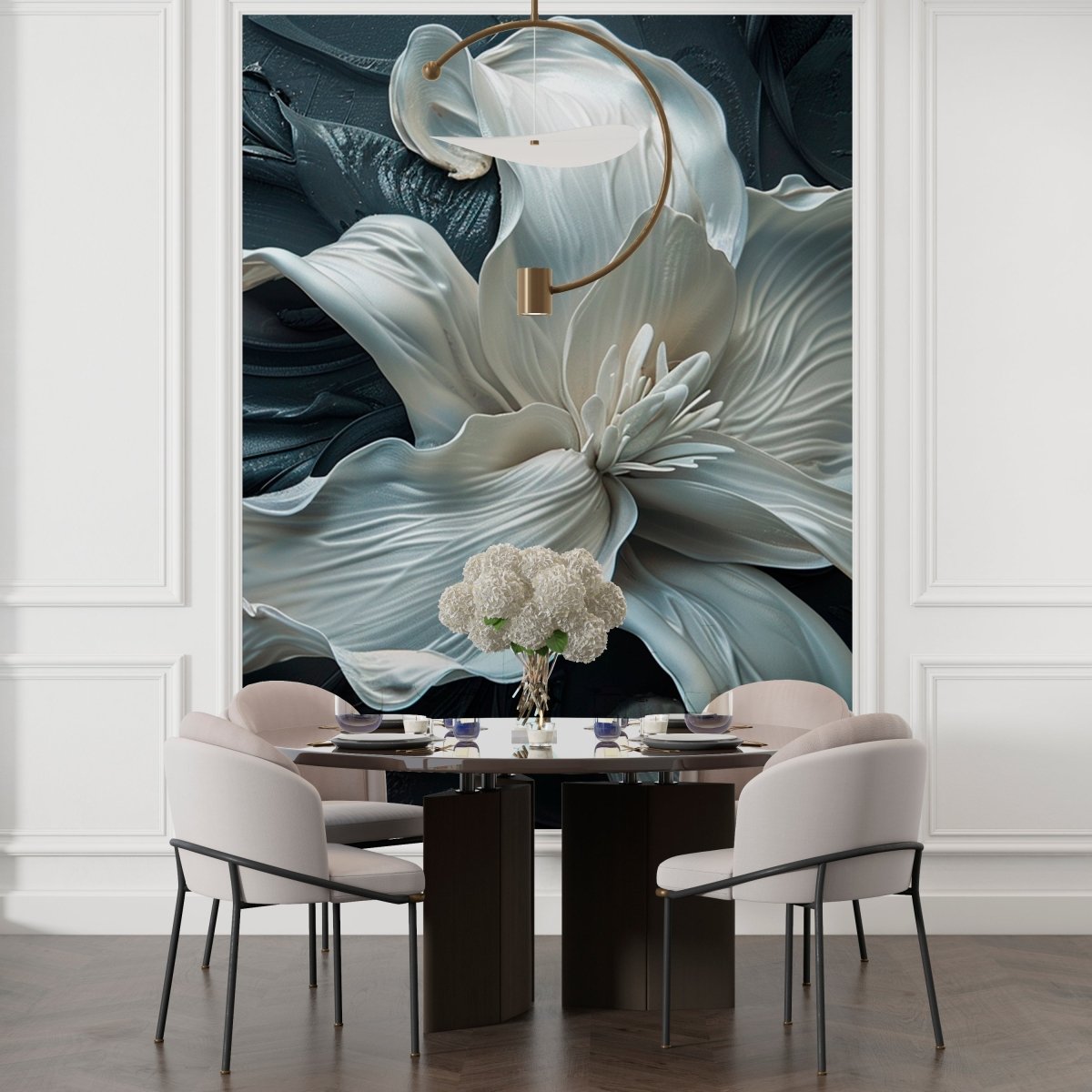 Fusion de Transparence en Émeraude : Papier Peint Panoramique Aquarelle Abstraite