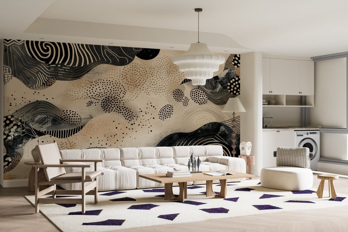 Lignes Florales Jaunes : Le Charme Classique de l'Art Nouveau