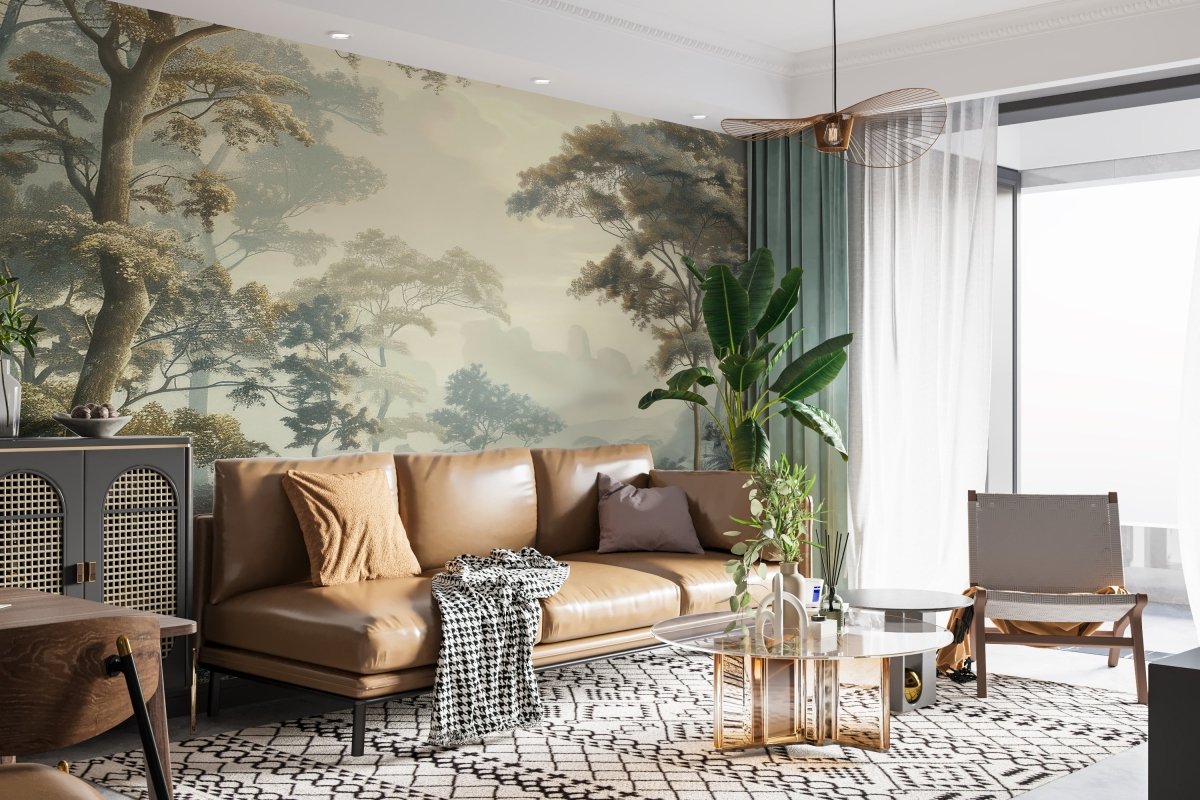 Poésie Florale : Un Papier Peint au Charme Discret