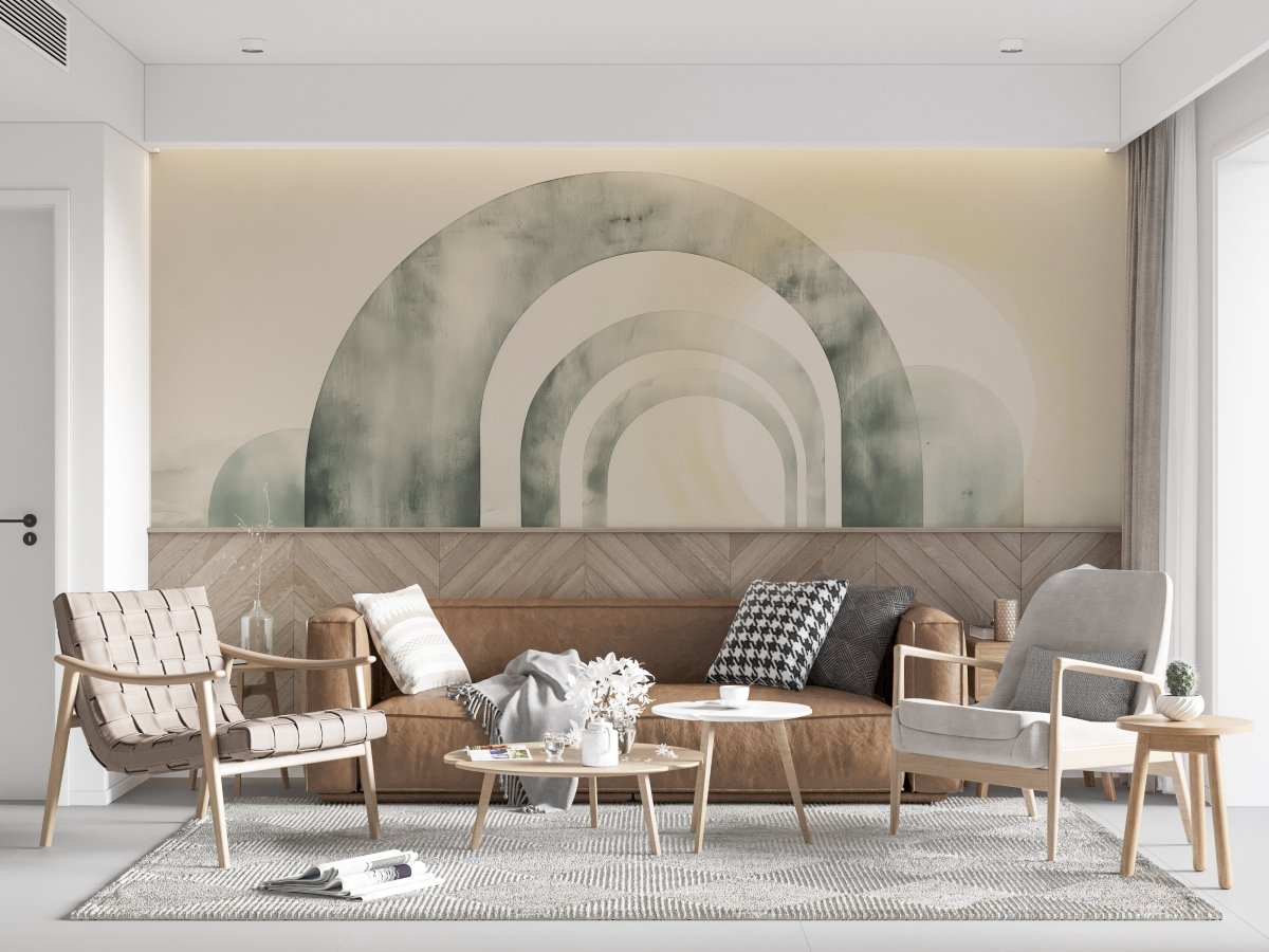 Arcades Aquarelle Moderne – Vert Sauge